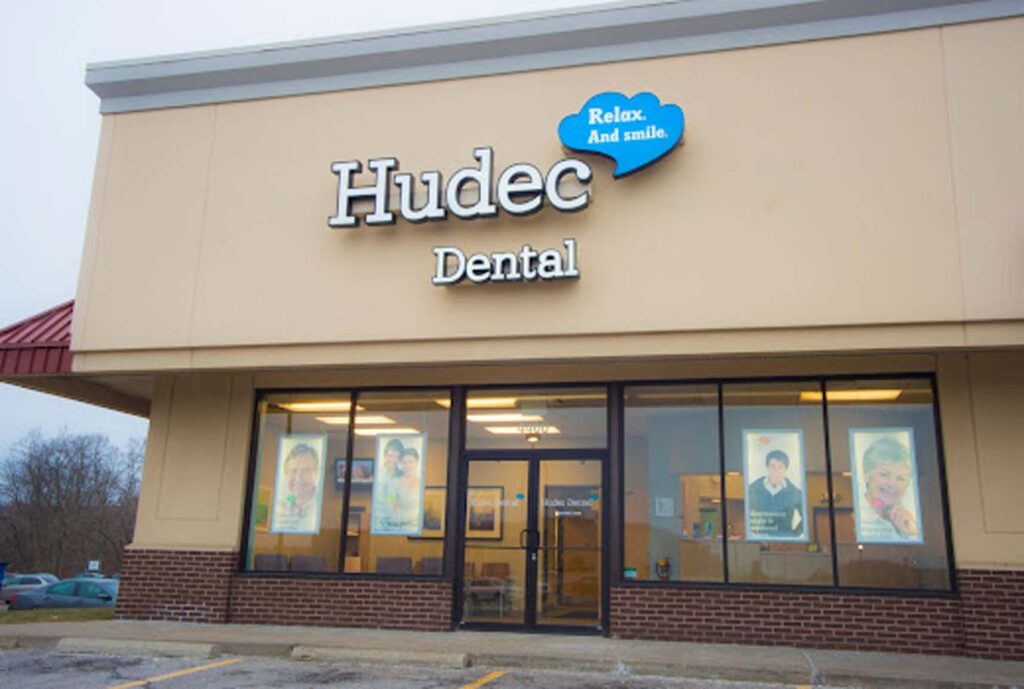 Canton Hudec Dental with front door and windows